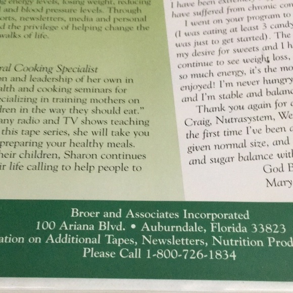 Dr. Ted Broer Presents Eat Drink & Be Healthy Audio Cassettes - Picture 6 of 8